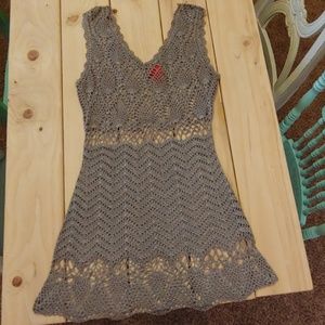 Metallic crochet Tank Top